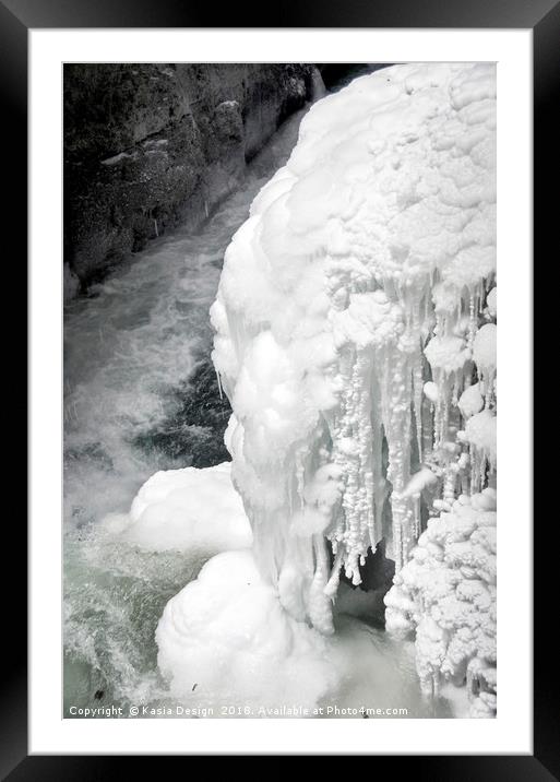 Frozen Gorge Framed Mounted Print by Kasia Design
