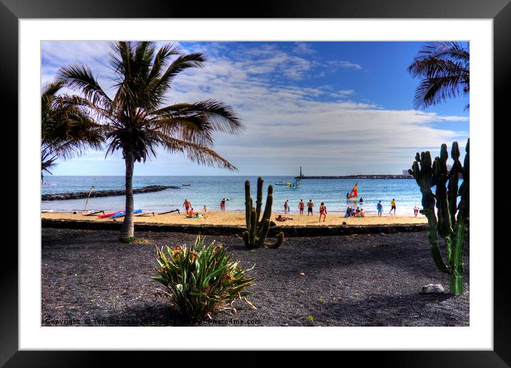 Las Cucharas Beach Framed Mounted Print by Tom Gomez