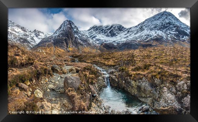 Looking up Coire na Creiche Framed Print by Richard Smith