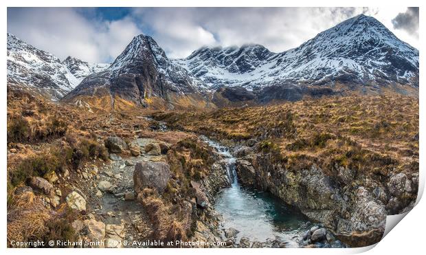 Looking up Coire na Creiche Print by Richard Smith