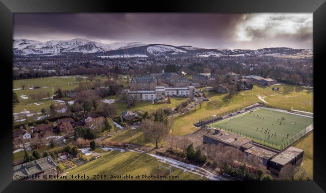 Snowy Pentland Hills, Edinburgh Framed Print by Richard Nicholls