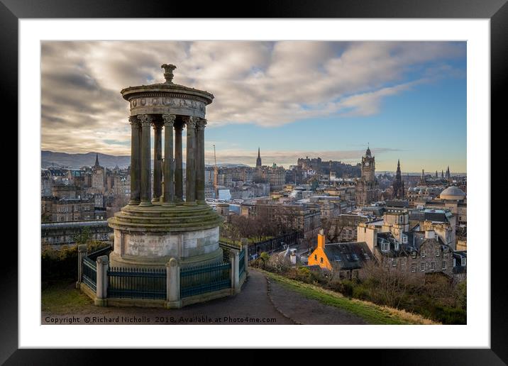 The view from Calton Hill, Edinburgh Framed Mounted Print by Richard Nicholls
