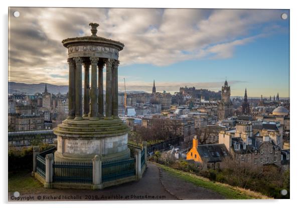The view from Calton Hill, Edinburgh Acrylic by Richard Nicholls