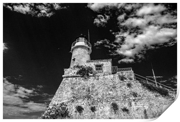 Lighthouse (noir) Print by Scott Paul