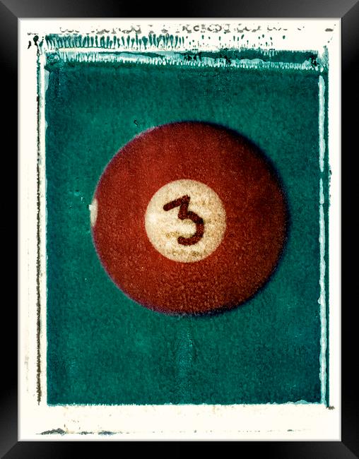 No. 3 Ball Polaroid Transfer Framed Print by Phill Thornton