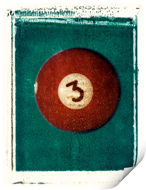 No. 3 Ball Polaroid Transfer Print by Phill Thornton