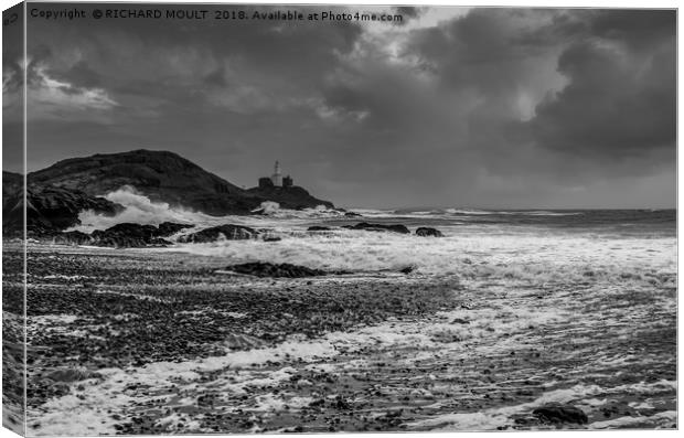Stormy Mumbles Head Canvas Print by RICHARD MOULT