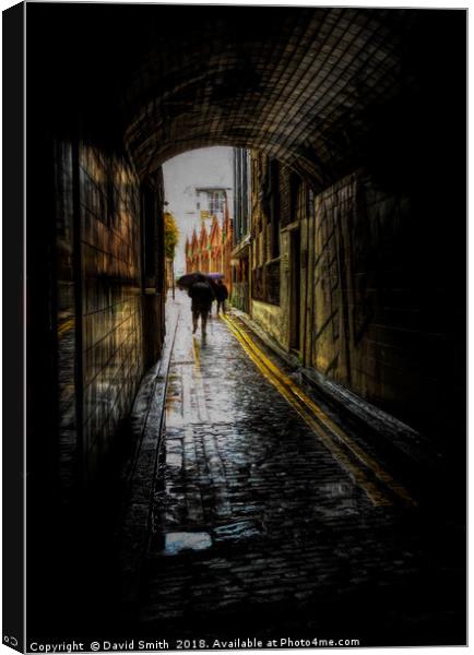 Eastend In The Rain Canvas Print by David Smith