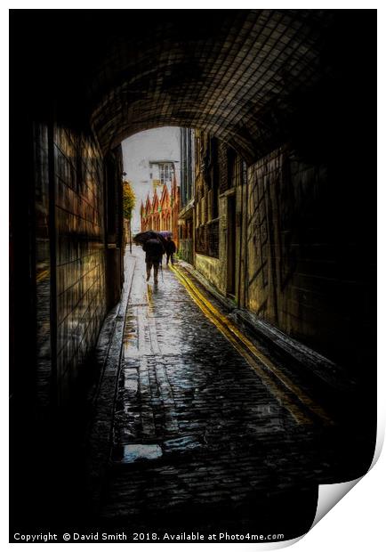 Eastend In The Rain Print by David Smith
