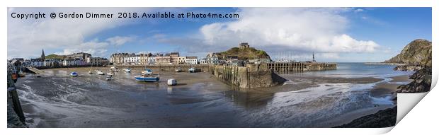 A panoramic view of Ilfracombe Harbour Print by Gordon Dimmer