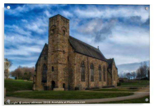 St Peter's Church Sunderland Acrylic by Antony Atkinson