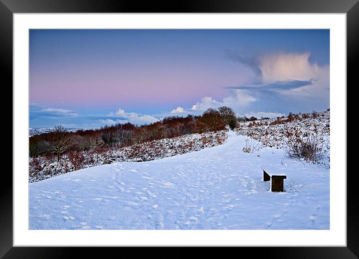 Winter Storm Clouds - Waldridge Fell Country Park Framed Mounted Print by David Lewins (LRPS)