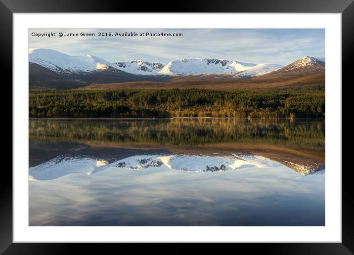 Cairngorm Reflections Framed Mounted Print by Jamie Green
