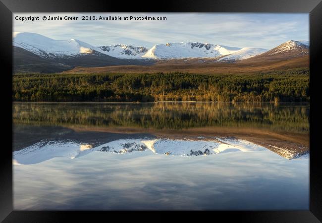 Cairngorm Reflections Framed Print by Jamie Green