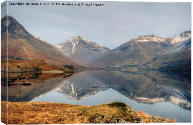 Wastwater in February Canvas Print by Jamie Green