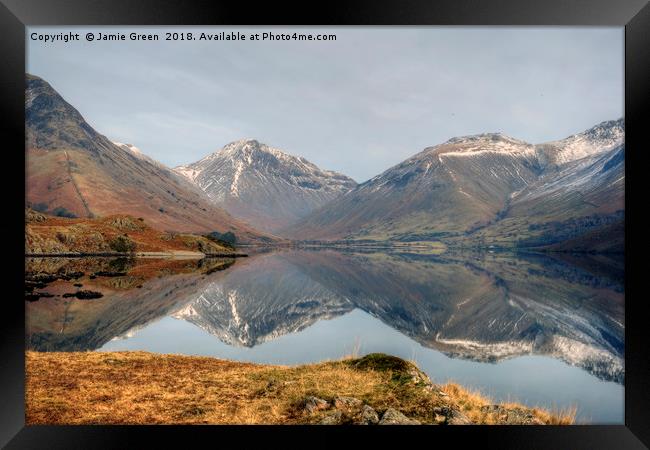 Wastwater in February Framed Print by Jamie Green