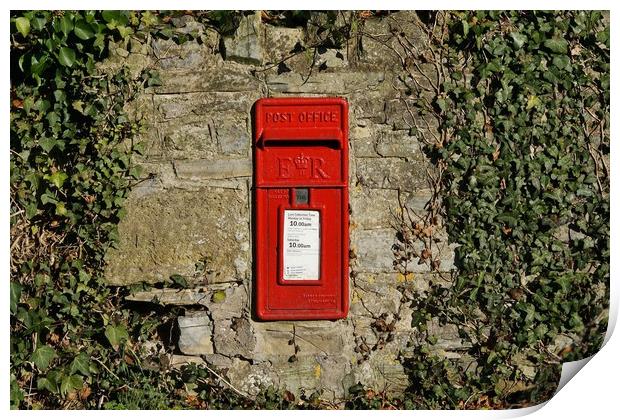 Village post box                                Print by John Iddles
