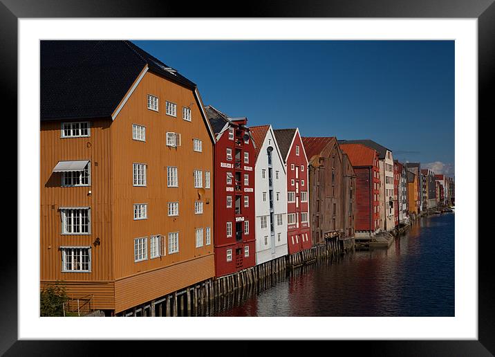 Old Town, Brygge Framed Mounted Print by Thomas Schaeffer