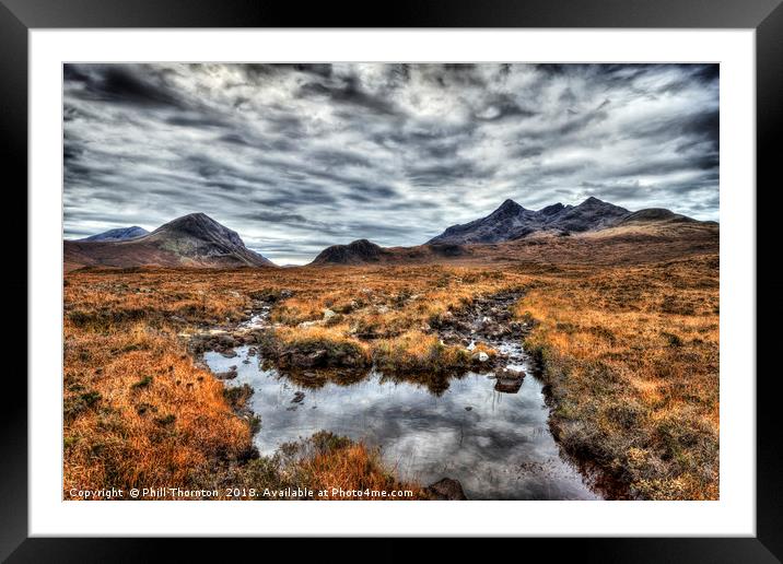 The Cuillin Range No.1 Framed Mounted Print by Phill Thornton