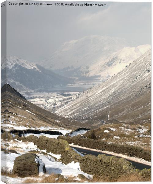 Kirkstone Pass to Brotherswater Canvas Print by Linsey Williams