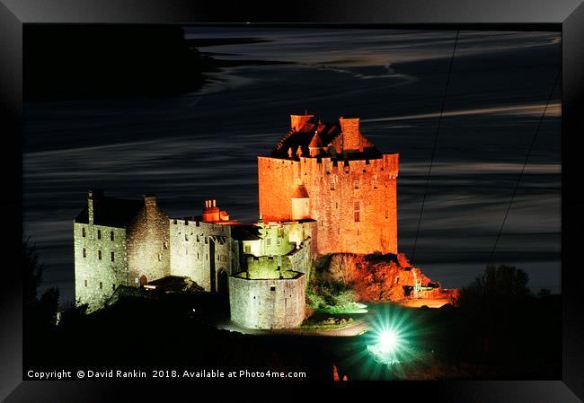 Eilean Donan Castle at night Framed Print by Photogold Prints
