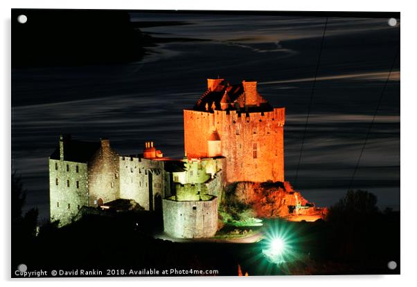 Eilean Donan Castle at night Acrylic by Photogold Prints