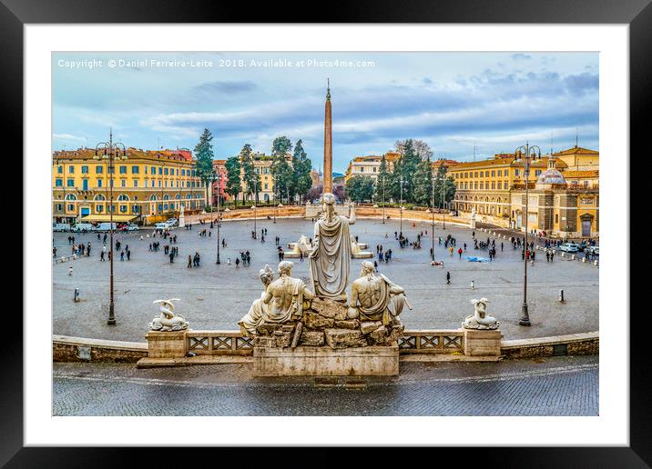 Piazza del Popolo, Rome, Italy Framed Mounted Print by Daniel Ferreira-Leite