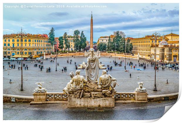 Piazza del Popolo, Rome, Italy Print by Daniel Ferreira-Leite