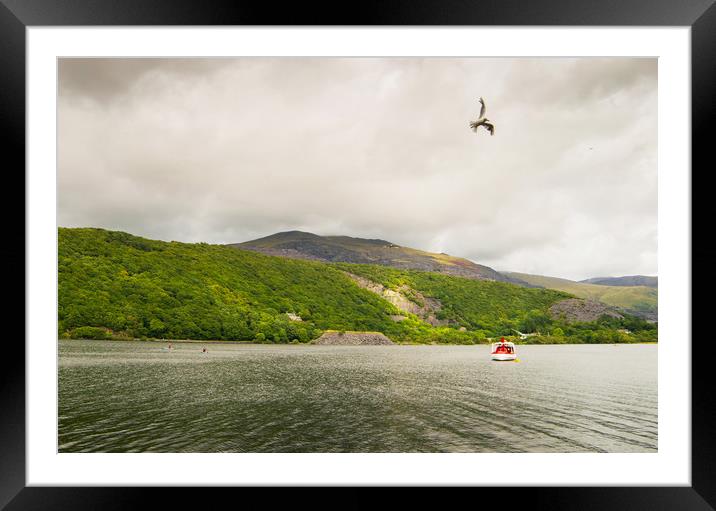 THE MAGICAL LLIANBERIS LAKE, NORTH WALES. Framed Mounted Print by Wael Attia