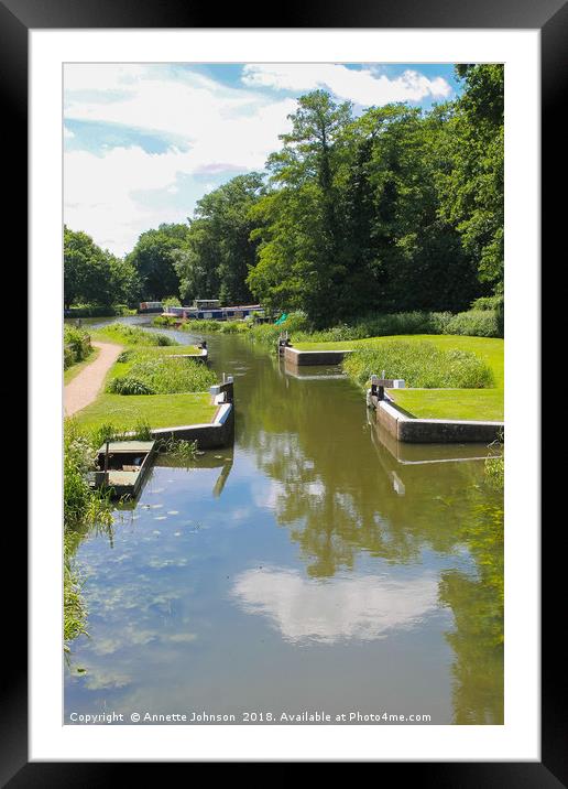 Canal Locks Framed Mounted Print by Annette Johnson