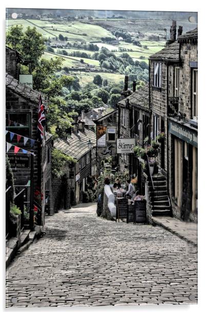 Haworth Yorkshire  UK. Acrylic by Irene Burdell