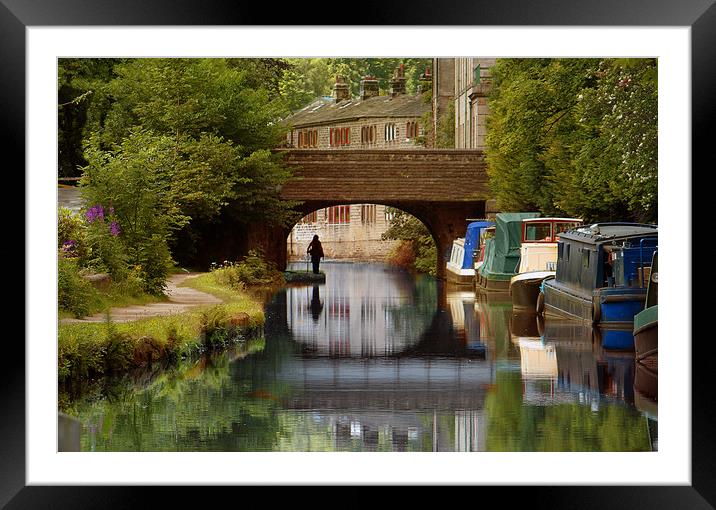 The Rochdale Canal , Yorkshire Framed Mounted Print by Irene Burdell