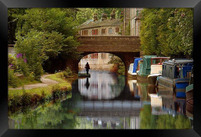 The Rochdale Canal , Yorkshire Framed Print by Irene Burdell