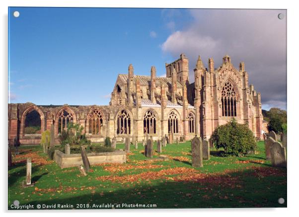 Melrose Abbey , Scotland Acrylic by Photogold Prints