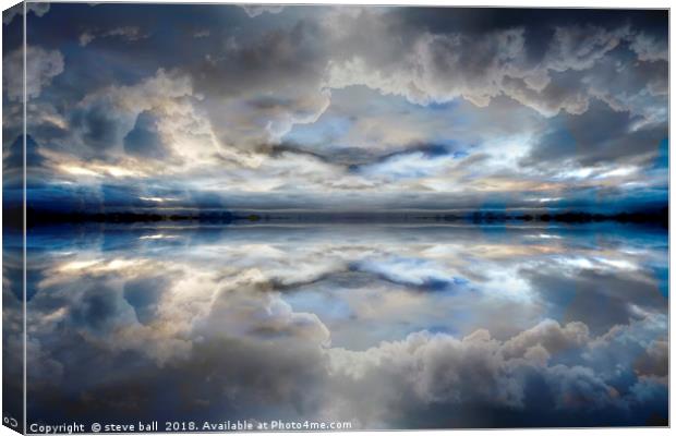 Cloud mirror Canvas Print by steve ball