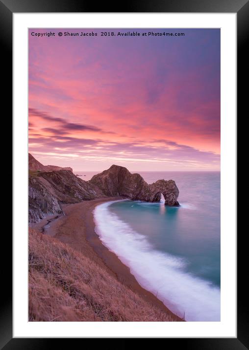 Durdle Door sunrise  Framed Mounted Print by Shaun Jacobs