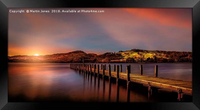 Coniston Water Sunset Framed Print by K7 Photography