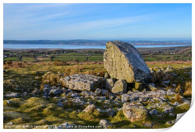 Arthur's Stone Burial Chamber on the Gower  Print by Nick Jenkins