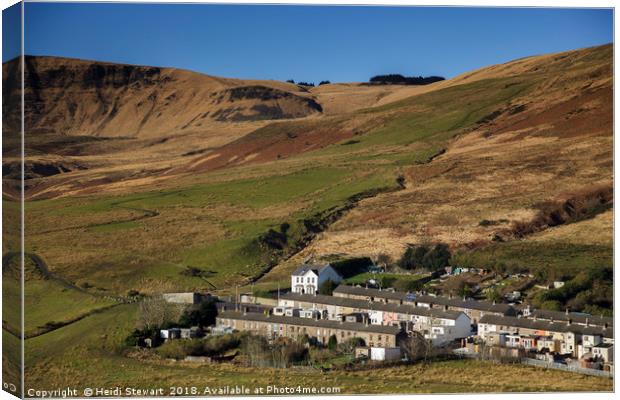 Cwmparc in the Rhondda Fawr Valley south Wales UK Canvas Print by Heidi Stewart