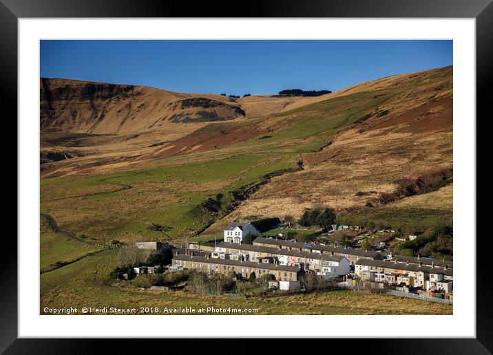 Cwmparc in the Rhondda Fawr Valley south Wales UK Framed Mounted Print by Heidi Stewart