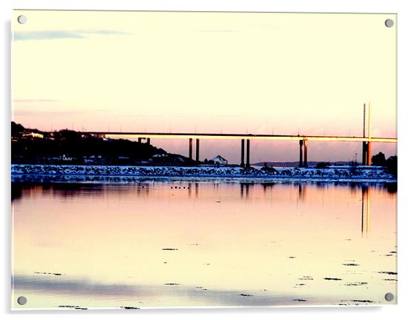 Kessock Bridge Acrylic by Nigel G Owen