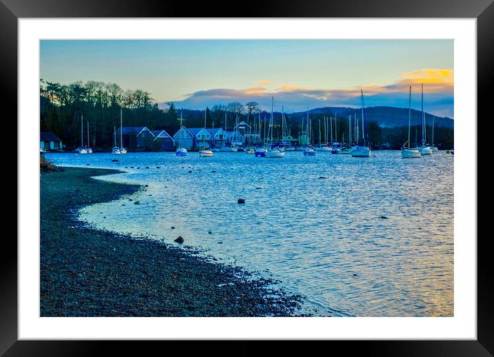 Windermere at Dusk Framed Mounted Print by Scott Paul