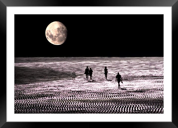 Mystical Moon Walkers Framed Mounted Print by Paul F Prestidge