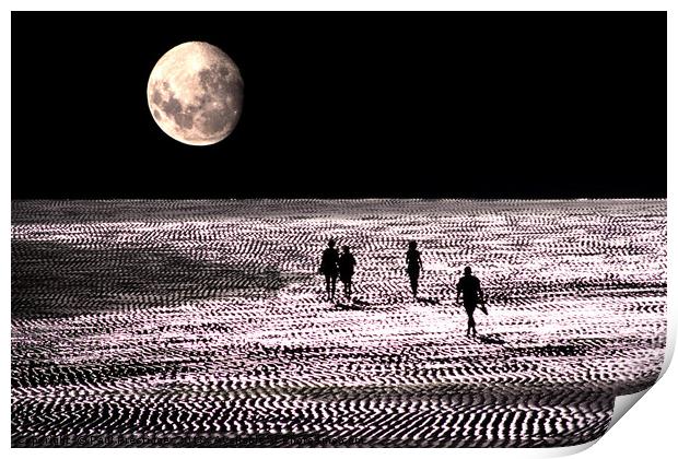 Mystical Moon Walkers Print by Paul F Prestidge