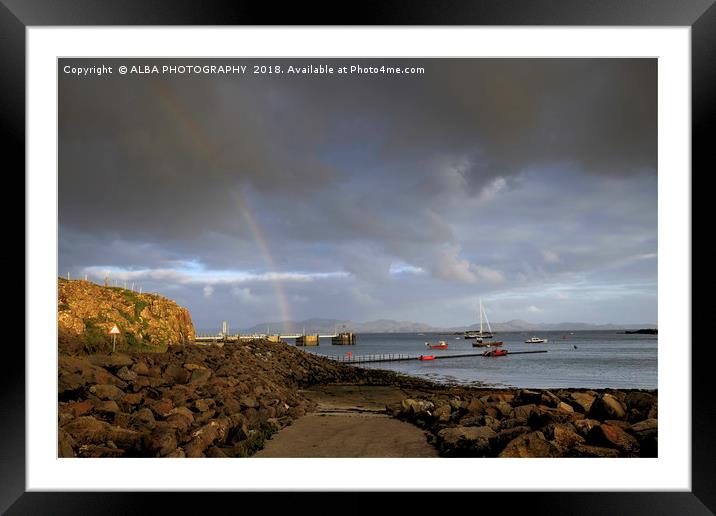 Isle of Muck Harbour, Small Isles, Scotland Framed Mounted Print by ALBA PHOTOGRAPHY