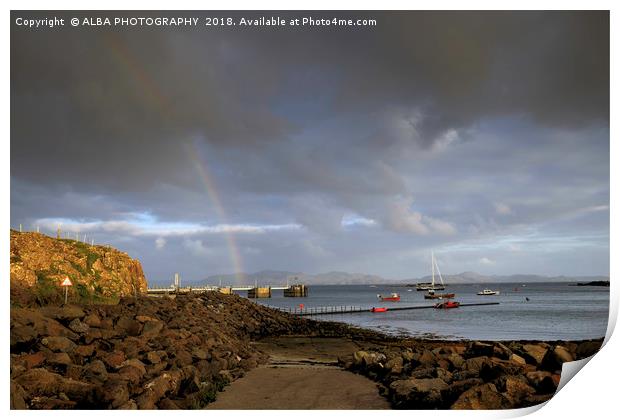Isle of Muck Harbour, Small Isles, Scotland Print by ALBA PHOTOGRAPHY