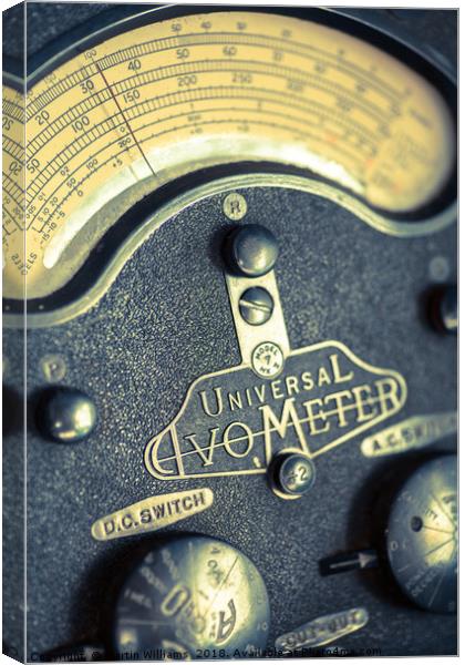 Vintage Avometer Canvas Print by Martin Williams