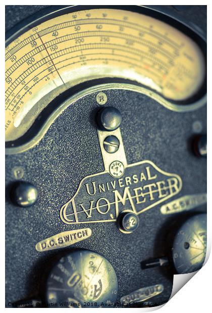 Vintage Avometer Print by Martin Williams