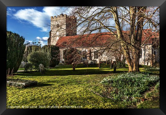 The Parish Church At Cookham Framed Print by Ian Lewis