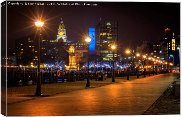 LIVERPOOL LIGHTS Canvas Print by Kevin Elias